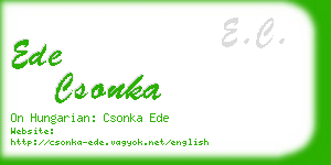 ede csonka business card